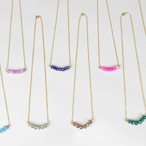 Sparkle Beaded Gold Necklace - Picture 5 of 8